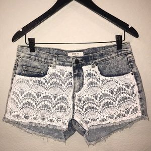 Before You Light Denim Shortie Booty Jean Shorts M